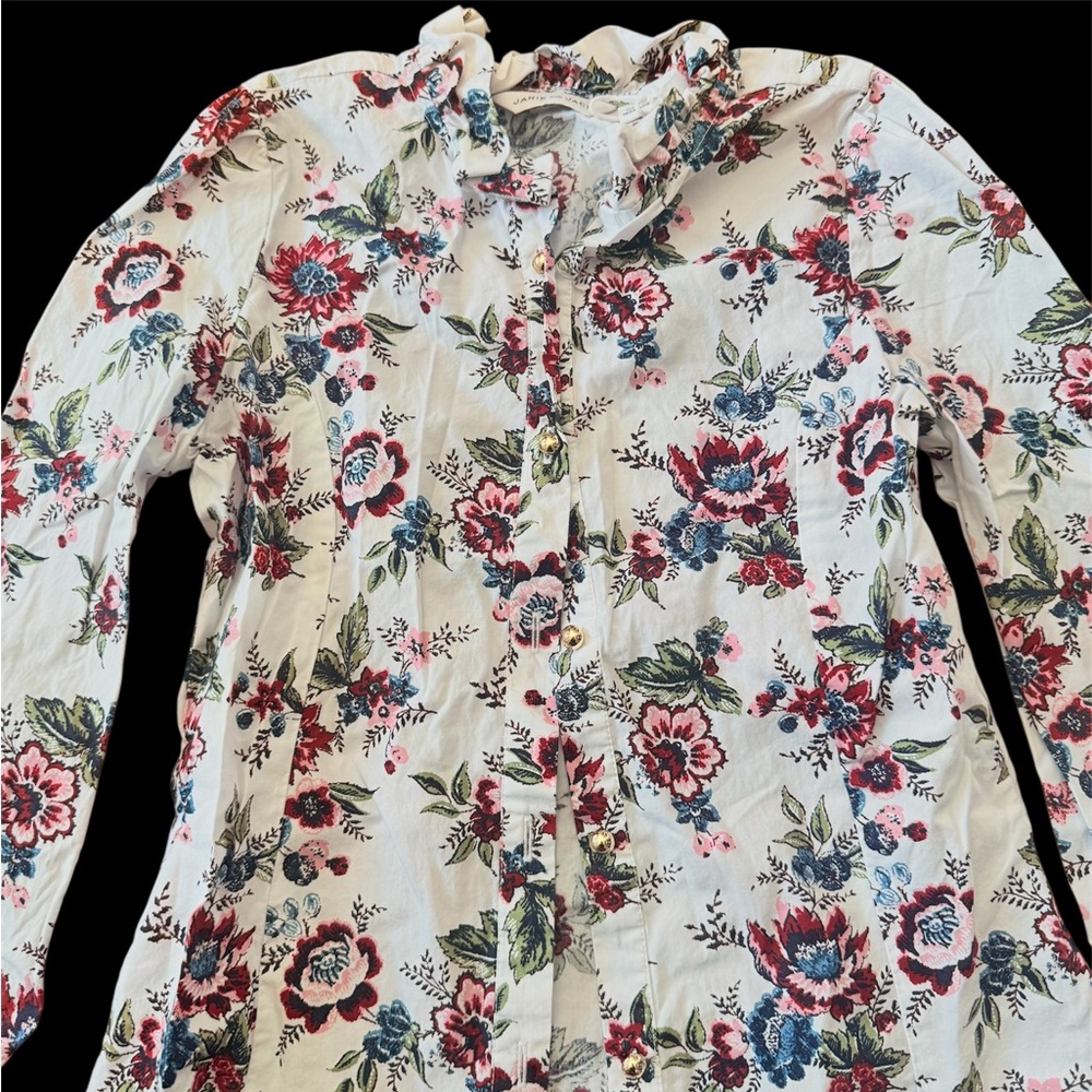 Janie and Jack Floral Ruffle Blouse